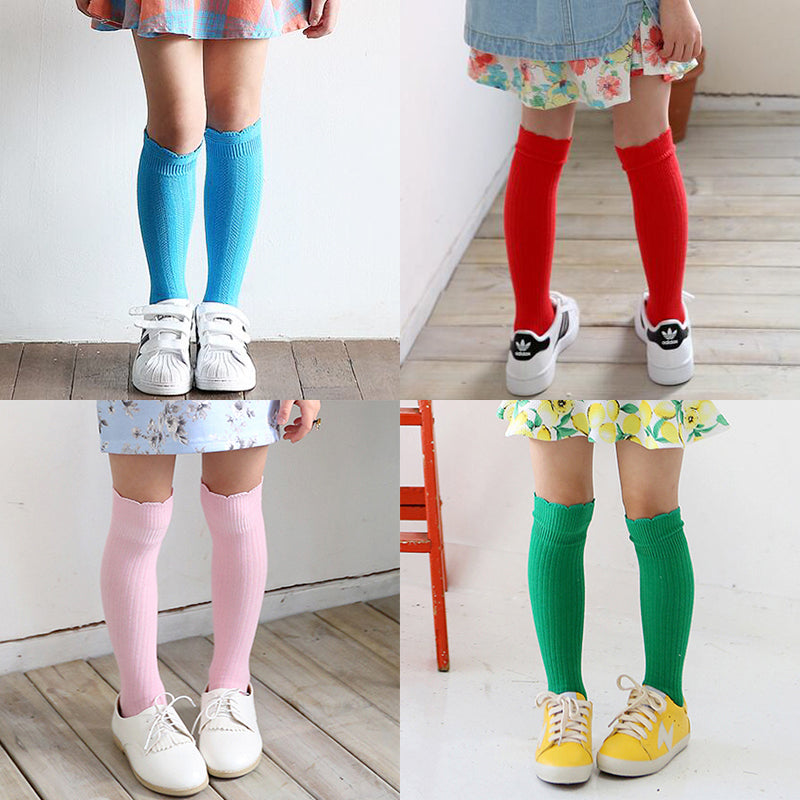 Double Needle Knee High Socks