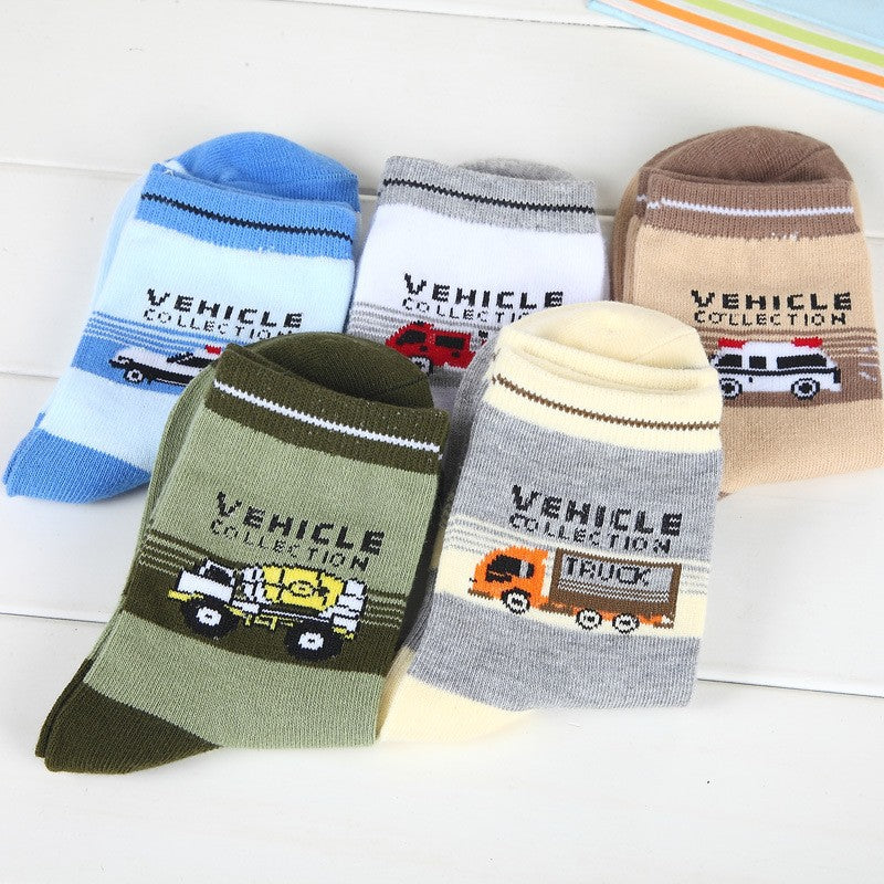 Cartoon Car Children Socks