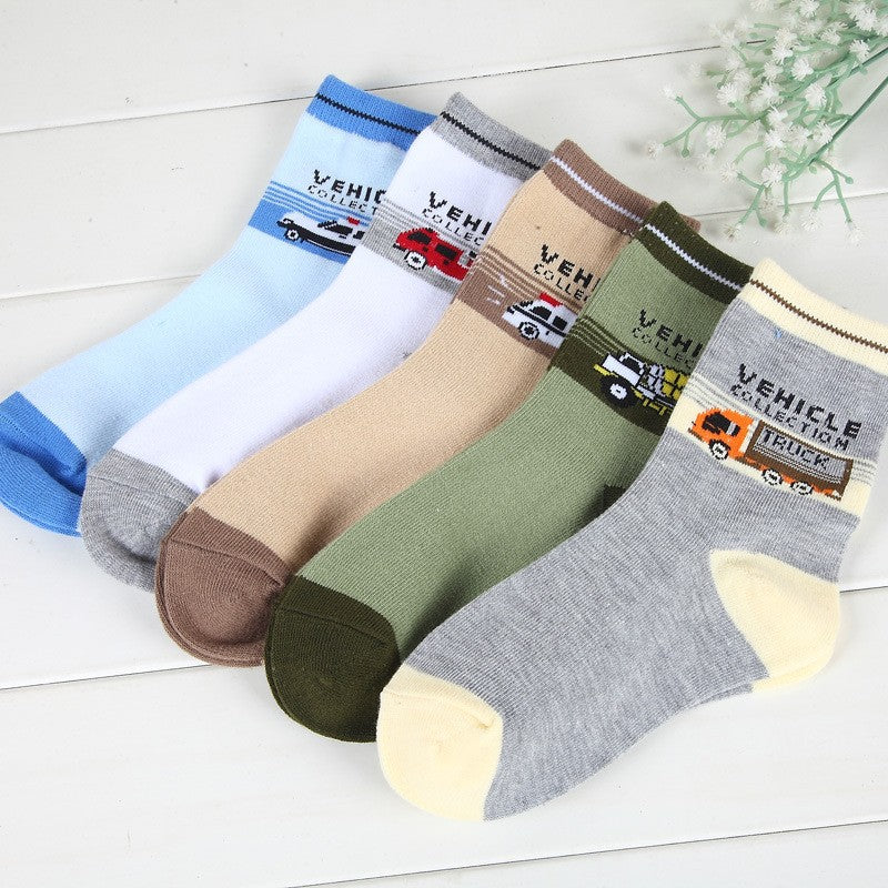 Cartoon Car Children Socks