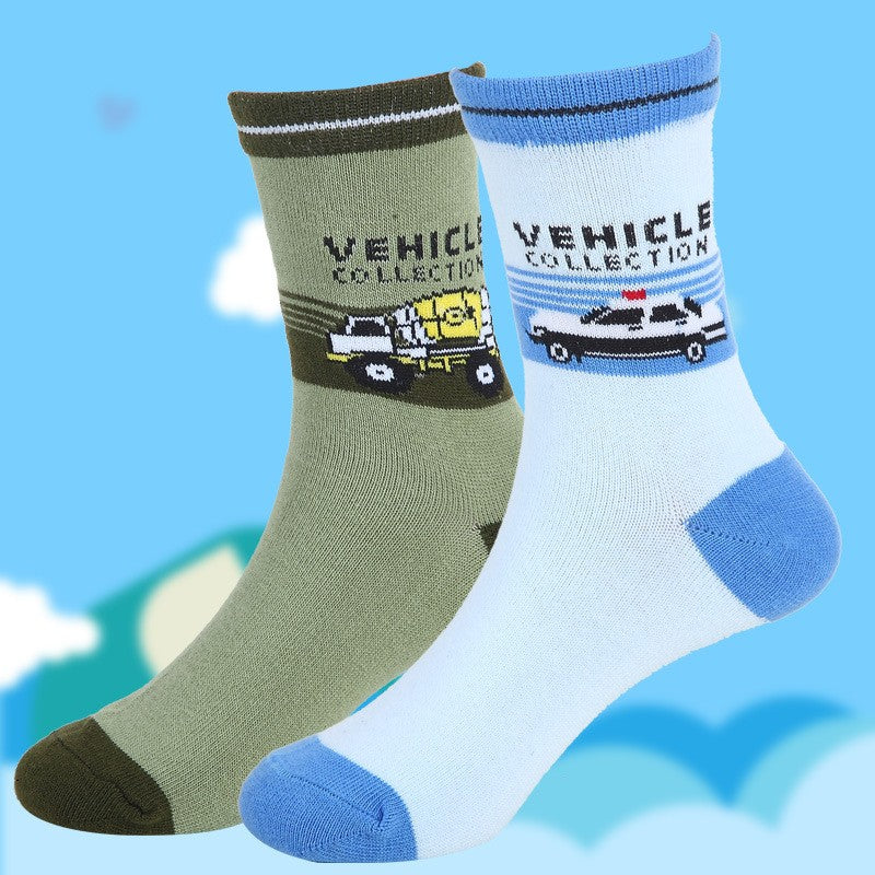 Cartoon Car Children Socks