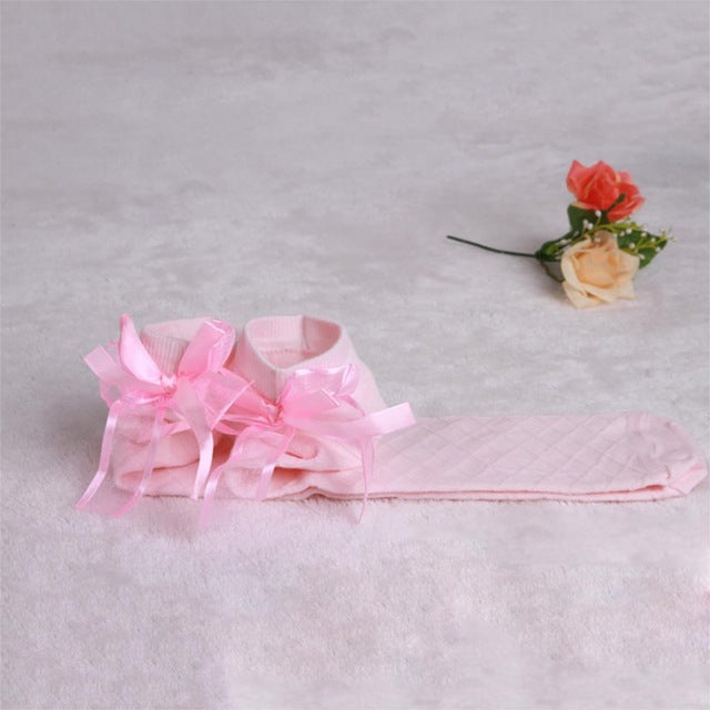 Knee High Long Socks with Bow