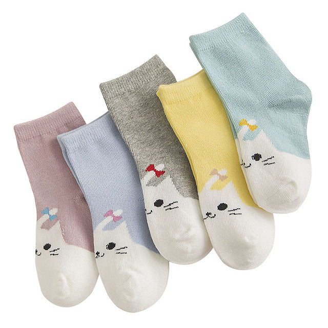 Cartoon Pattern Cotton Kids Socks
