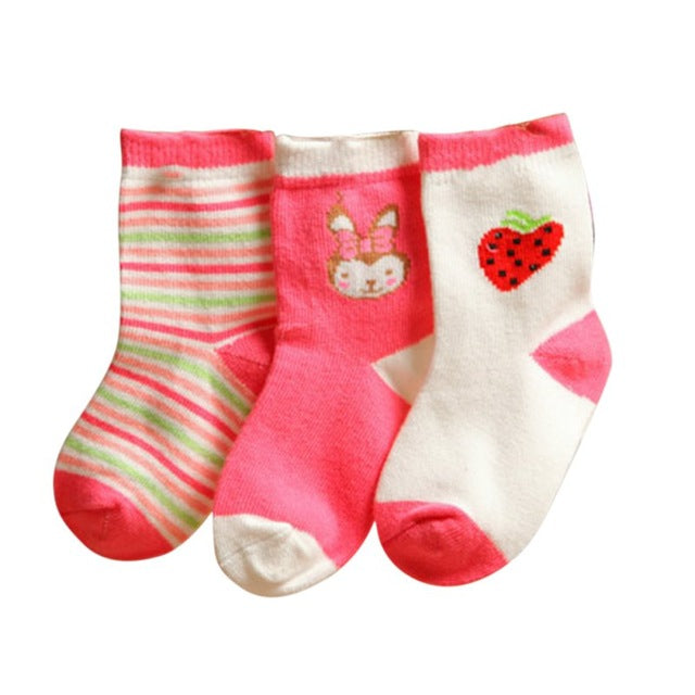 Soft Cartoon Printed Winter Socks