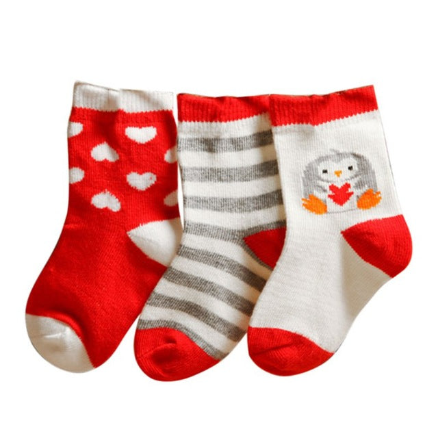 Soft Cartoon Printed Winter Socks
