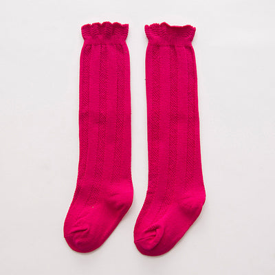 Double Needle Knee High Socks