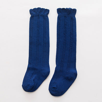 Double Needle Knee High Socks