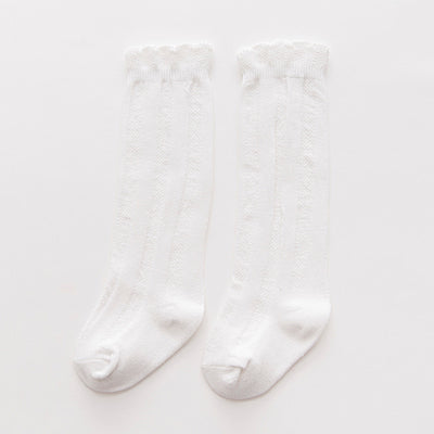Double Needle Knee High Socks